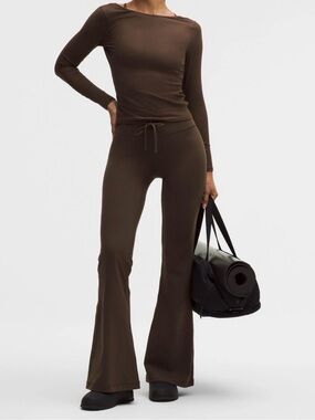 Lululemon Groove High Rise Ribbed Wide Flare Pant